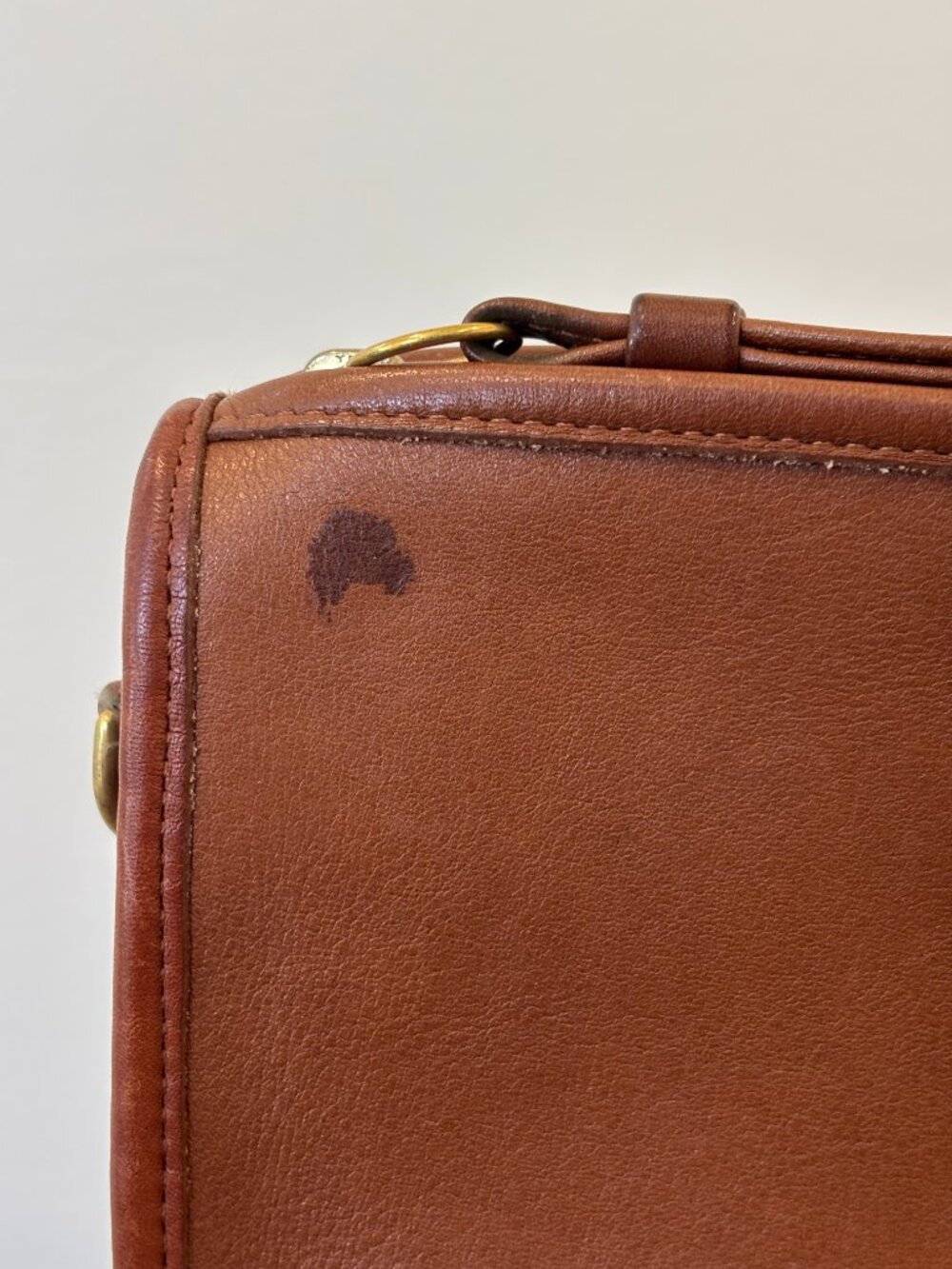 Vintage Coach Bag Purse #9968 Mitchell Leather Zip Top - British Tan - Picture 10 of 15
